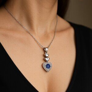 “Azure Heart of Grace” Necklace